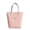 Tote Bag con Cremallera Vichy Rosa