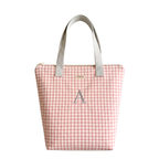 Tote Bag con Cremallera Vichy Rosa