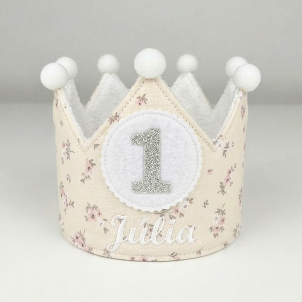Conjunto Cumpleaños Flores Beige