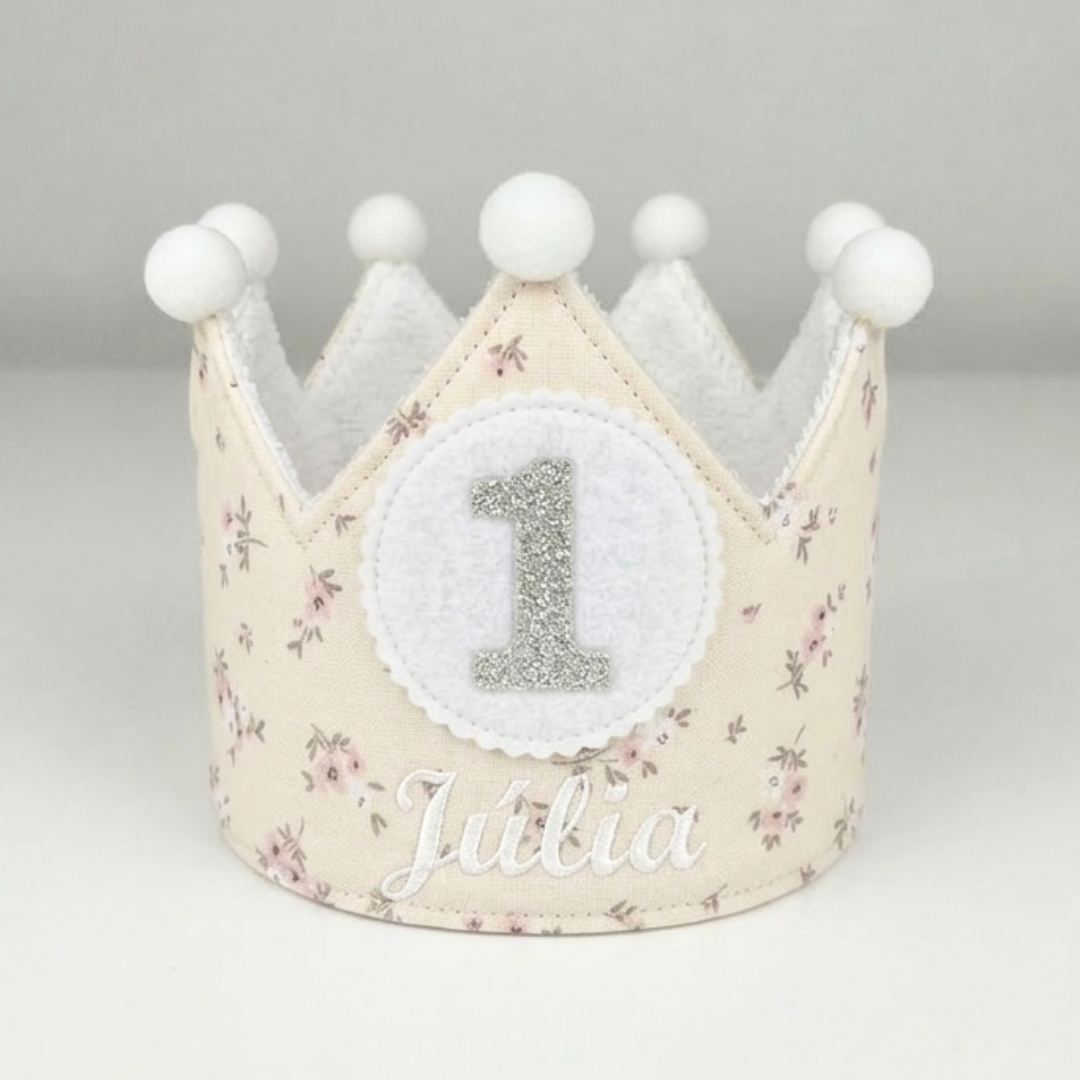 Conjunto Cumpleaños Flores Beige