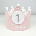 Corona Cumpleaños Personalizada Rosa Pastel