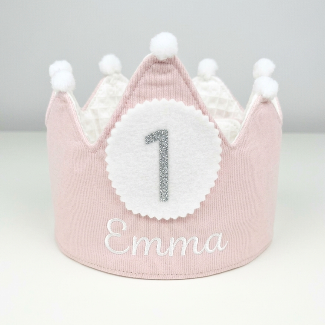 Corona Cumpleaños Personalizada Rosa Pastel