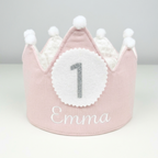Corona Cumpleaños Personalizada Rosa Pastel