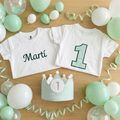 Corona Cumpleaños Personalizada Verde Pastel