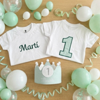 Corona Cumpleaños Personalizada Verde Pastel