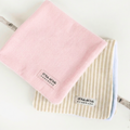 Pack 2 Toallitas Algodón Reutilizables Rosa y Rayas Beige
