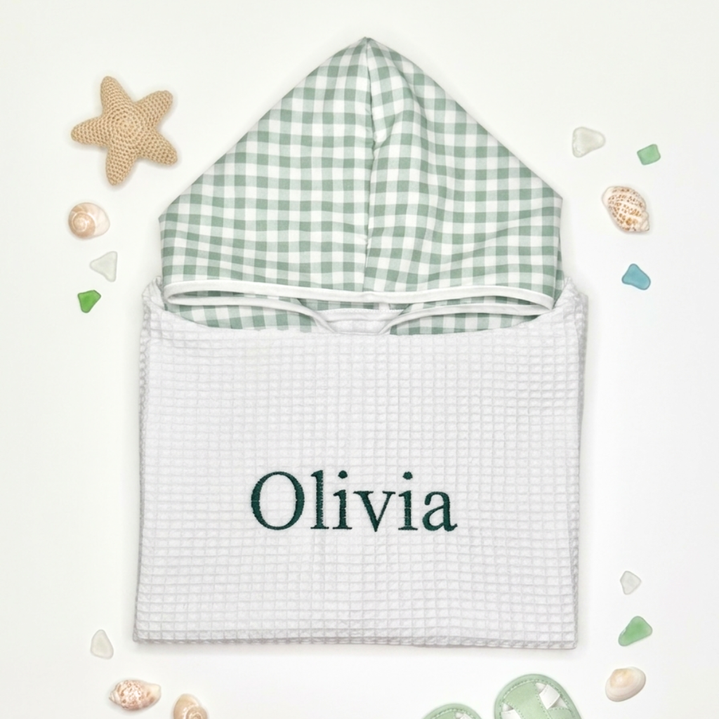 Poncho de Baño hecho a mano y personalizado para Bebés y Niños