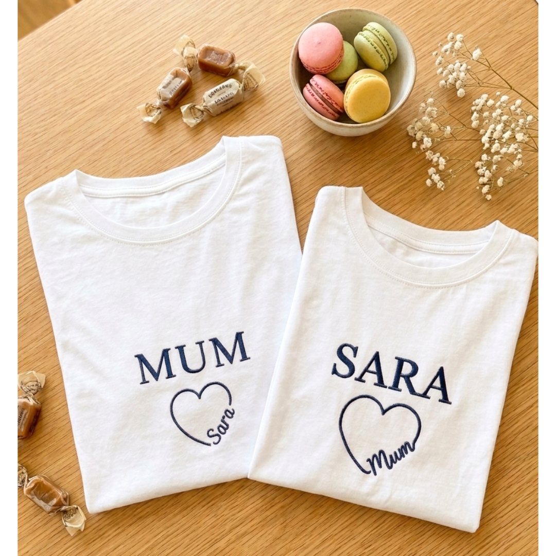 Pack Camisetas Mamá e Hijo Blanco y Azul