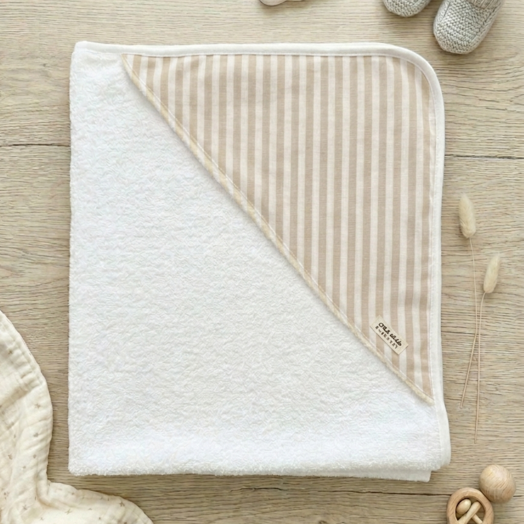 Capa de Baño Rayas Beige