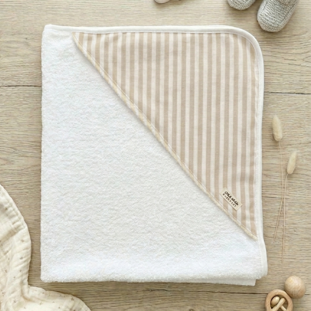 Capa de Baño Rayas Beige