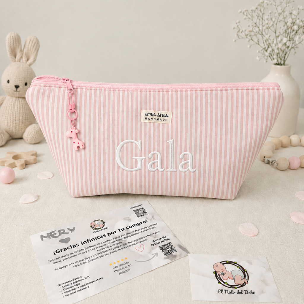 Pack Regalo Bebé Rayas Rosas