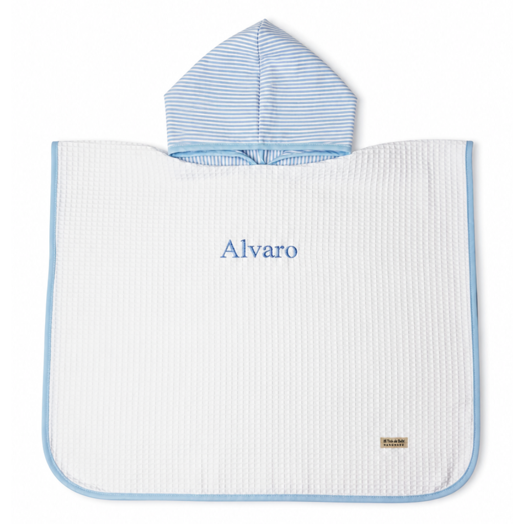Poncho Rayas Azul