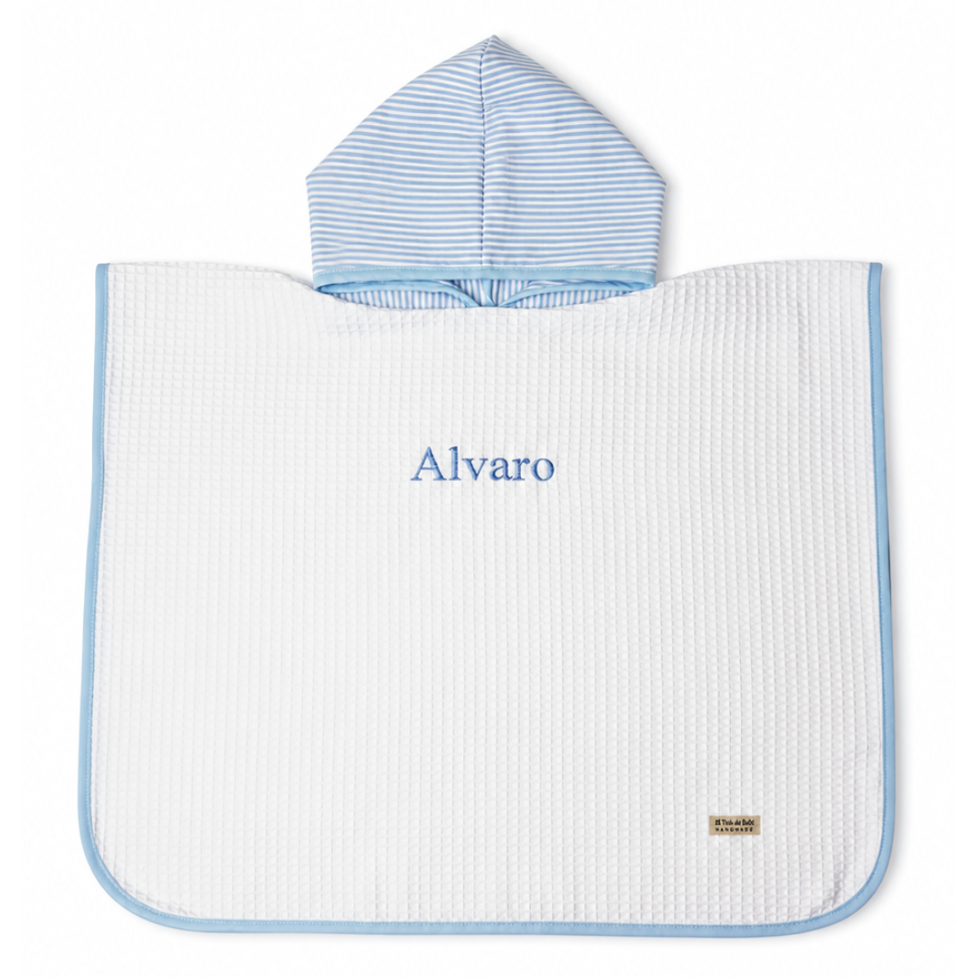 Poncho Rayas Azul