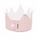 Corona Cumpleaños Personalizada Vichy Rosa