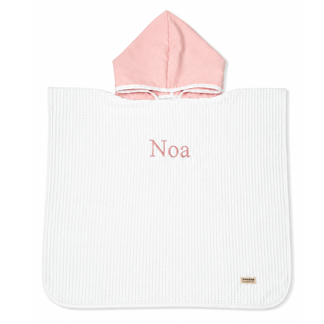 Poncho Rosa Pastel