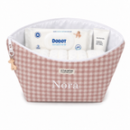 Neceser Impermeable Pañalera Vichy Rosa Empolvado