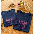 Pack Camisetas Mamá e Hijo Marino y Rosa