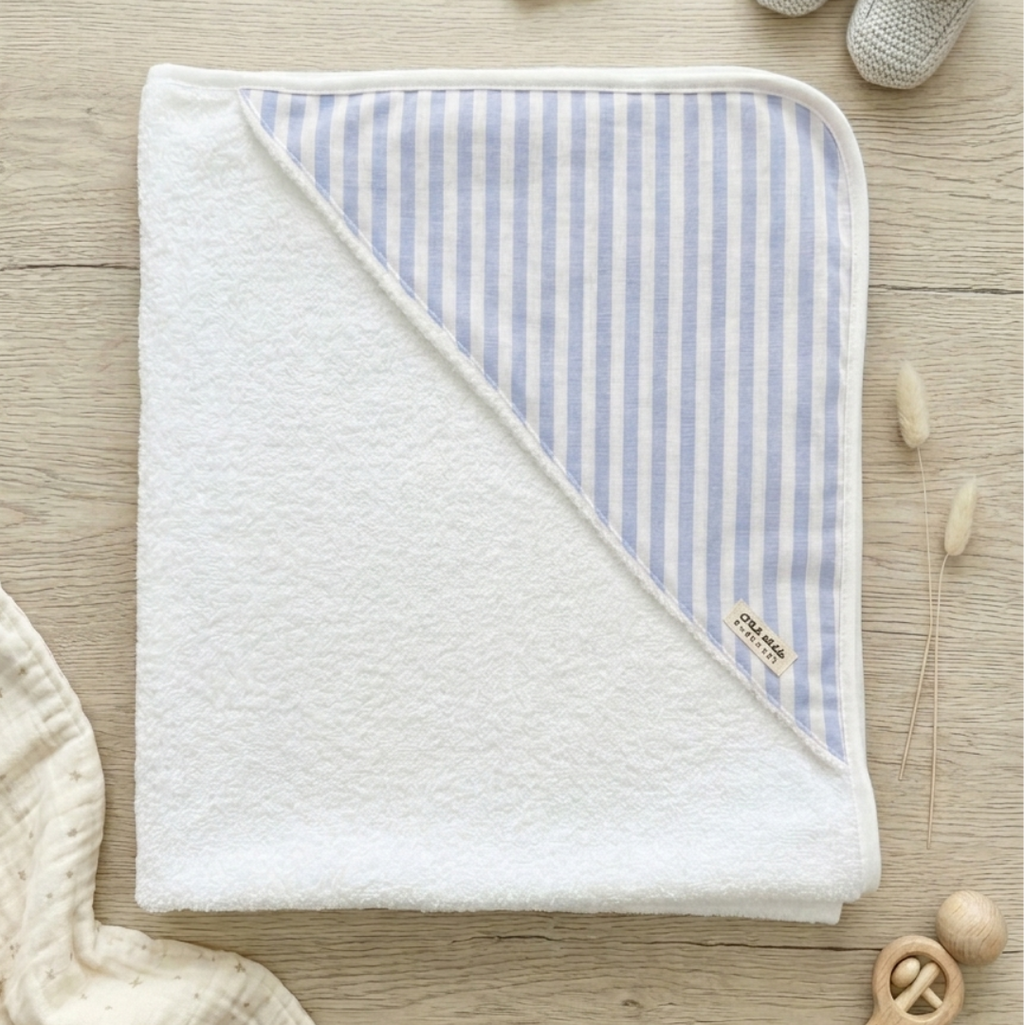 Capa de Baño Rayas Azul