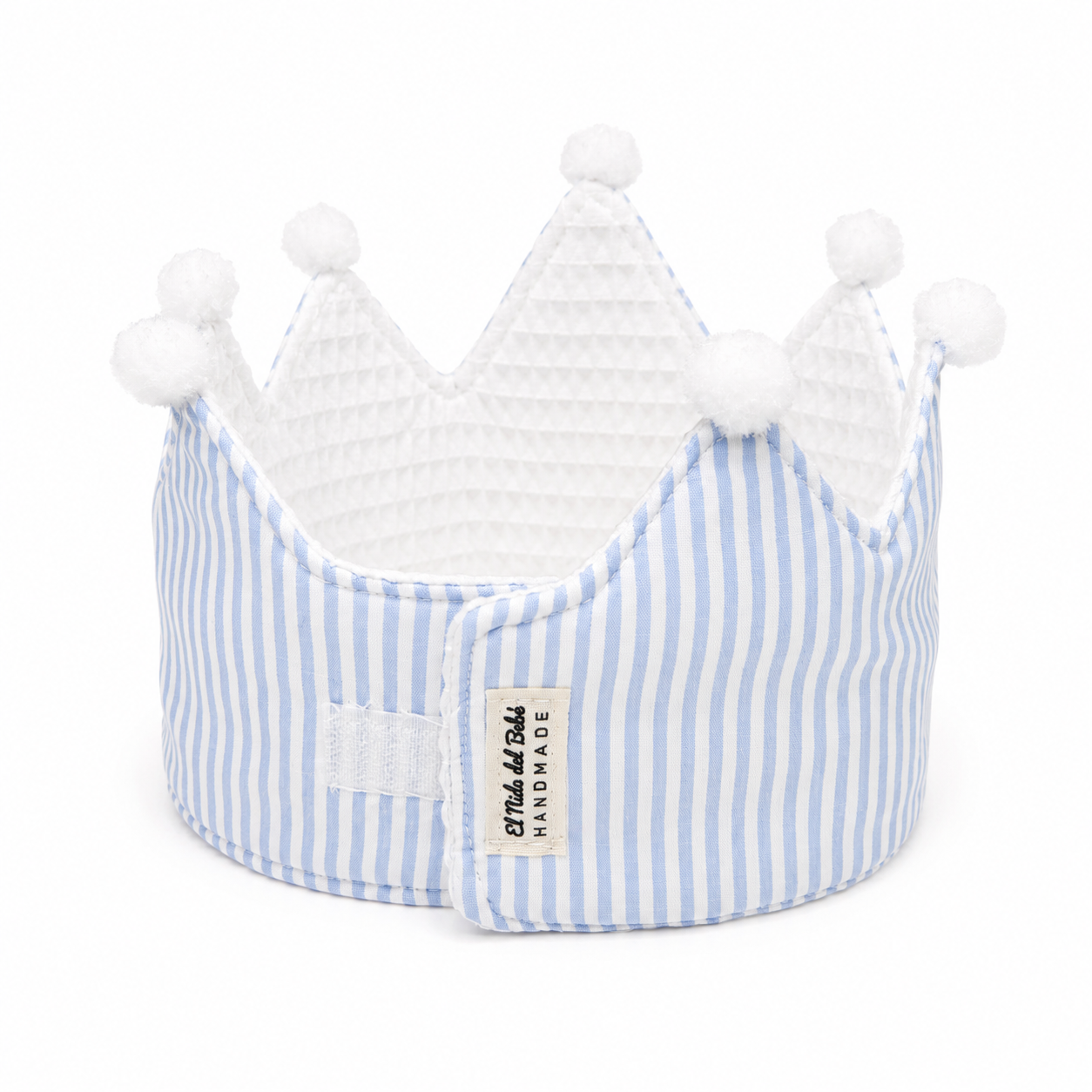 Corona Cumpleaños Personalizada Rayas Azul