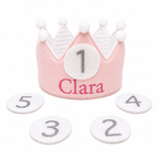 Corona Cumpleaños Personalizada Rosa Pastel