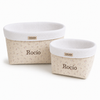 Organizadores de Pañales Flores Beige