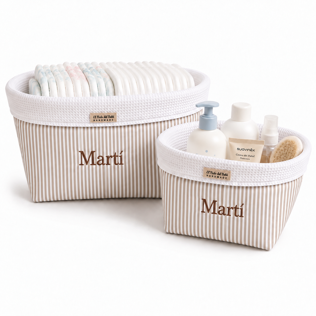Organizadores de pañales Rayas Beige