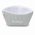 Neceser Impermeable Pañalera Vichy Azul Aguamarina