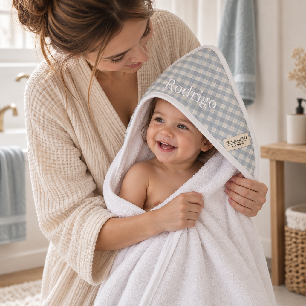 Capa de Baño Vichy Azul Aguamarina