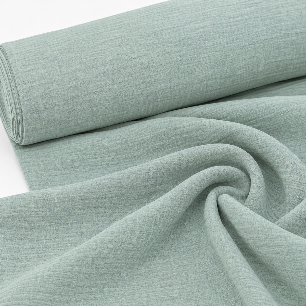 Tela Muselina Algodón 100% Verde Pastel – OEKO-TEX®