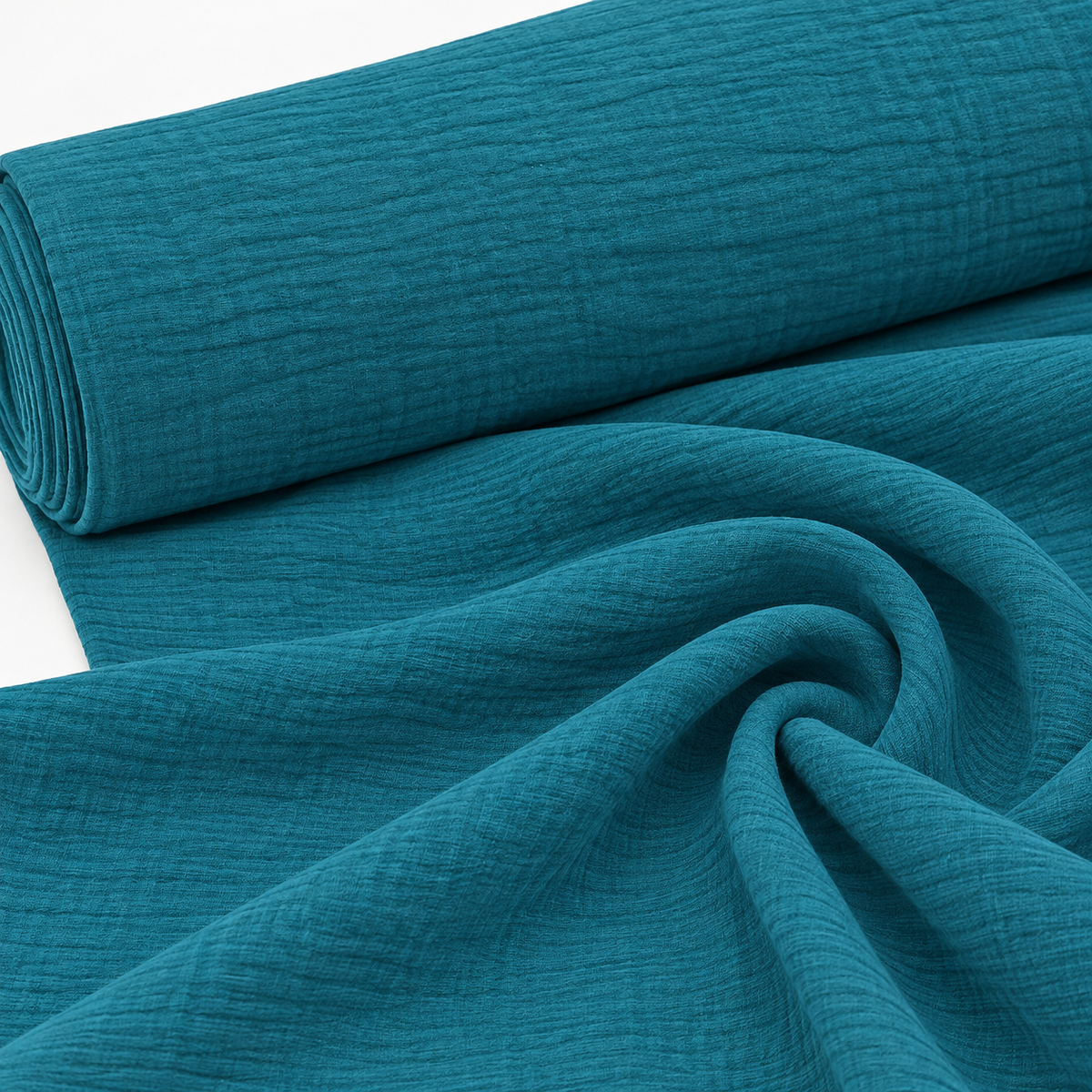 Tela Muselina Algodón 100% Azul Petróleo – OEKO-TEX®
