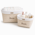 Organizadores de Pañales Flores Beige