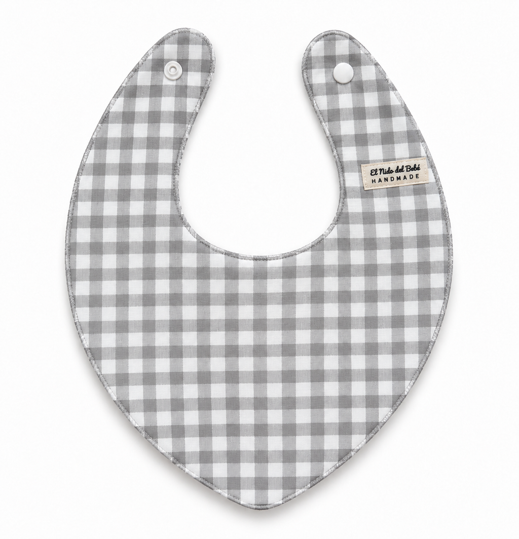 Babero Vichy Gris