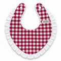 Babero Vichy Granate Volantes