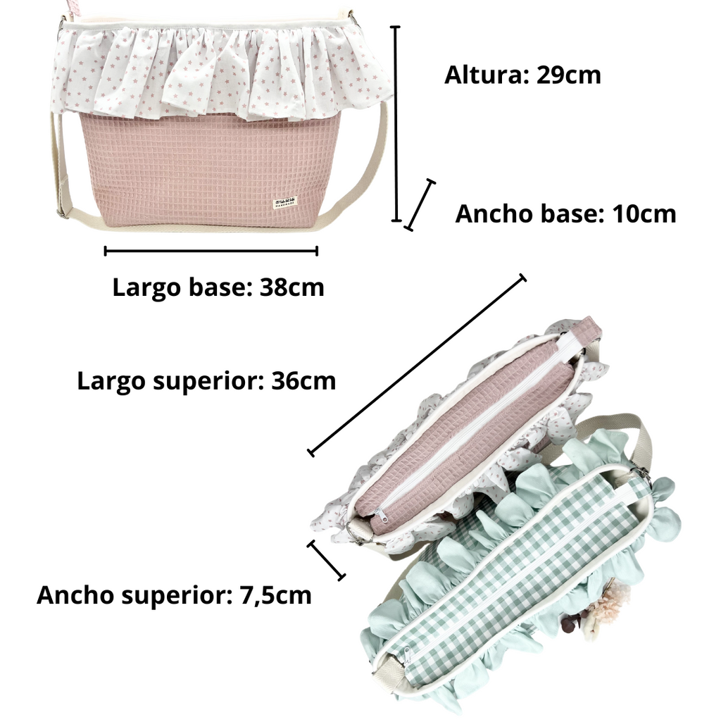 Bolso Bombonera Vichy Rosa