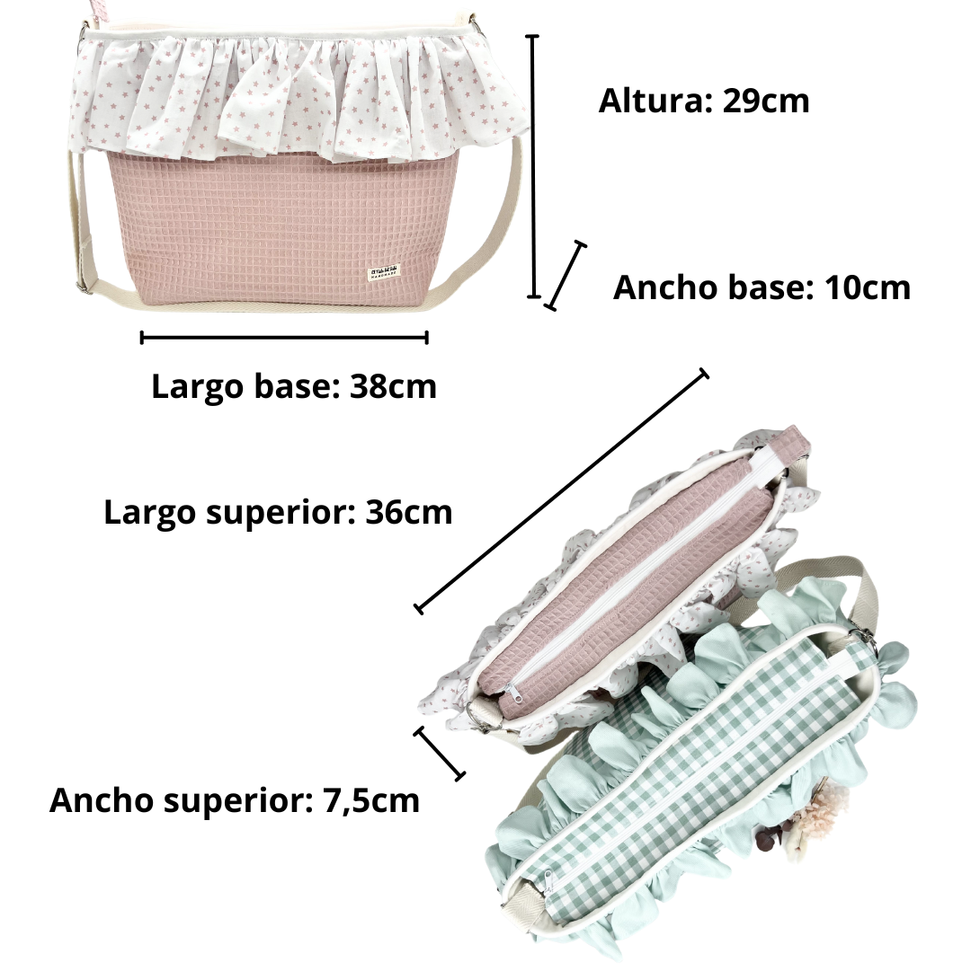 Bolso Bombonera Vichy Rosa