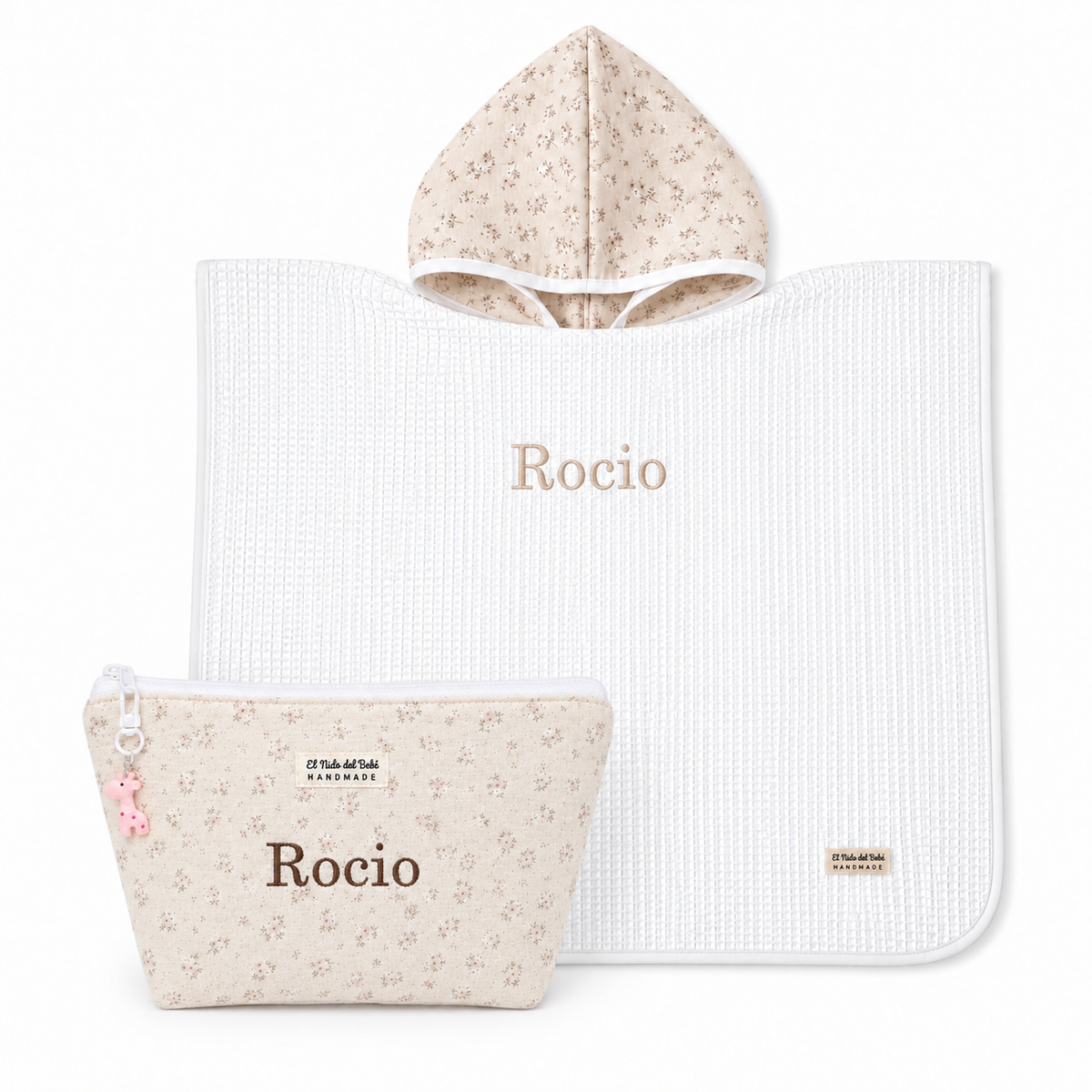 Pack Baño Personalizado · Poncho + Neceser Impermeable