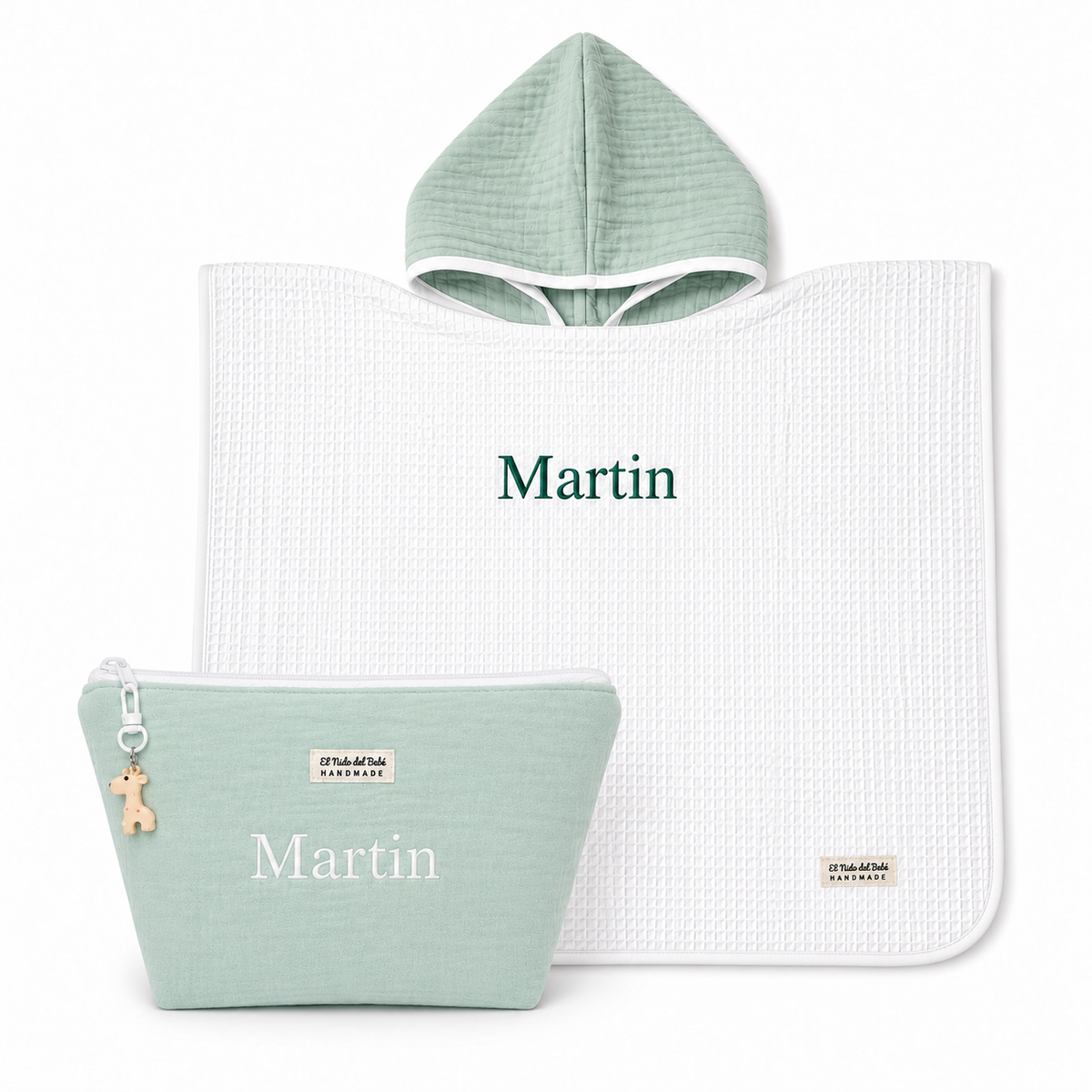 Pack Baño Personalizado · Poncho + Neceser Impermeable