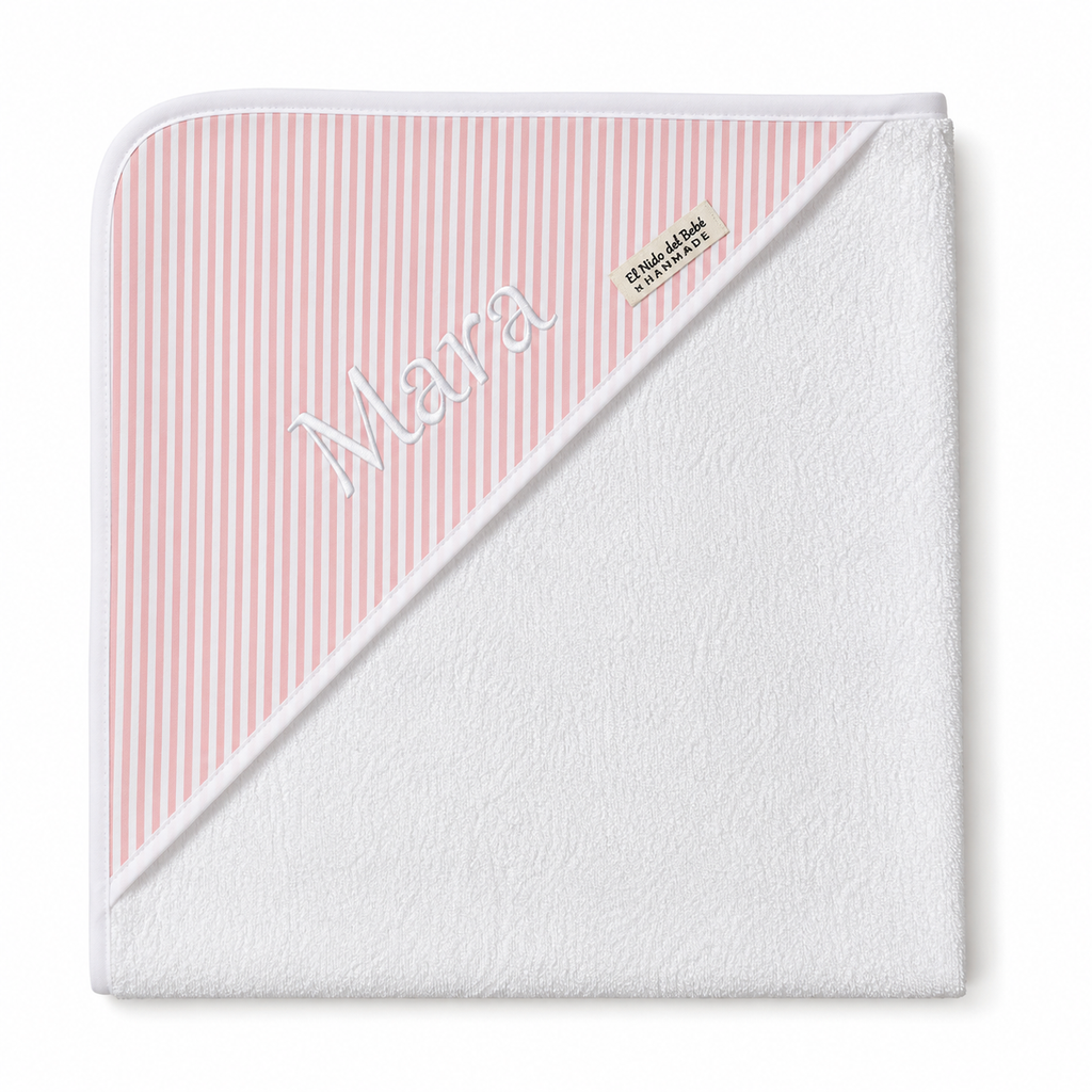 Capa de Baño Rayas Rosa
