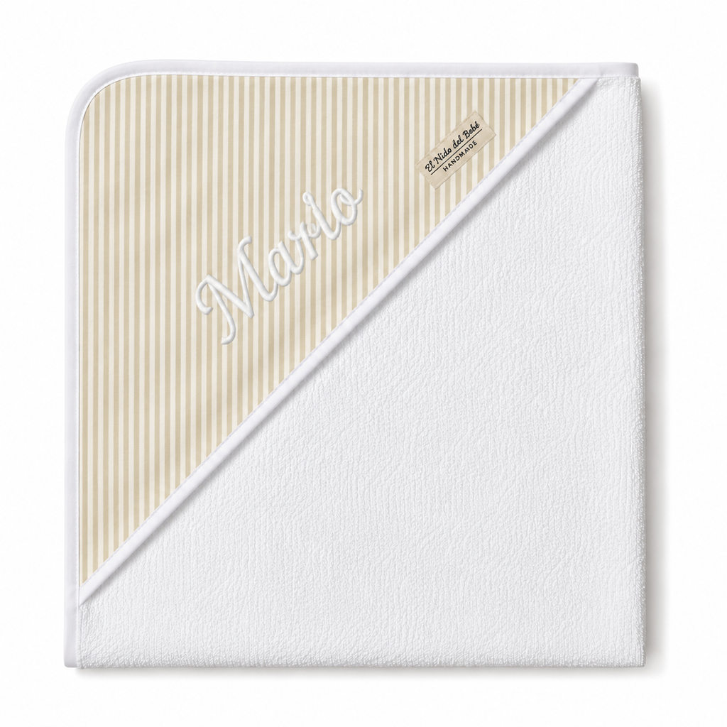 Capa de Baño Rayas Beige