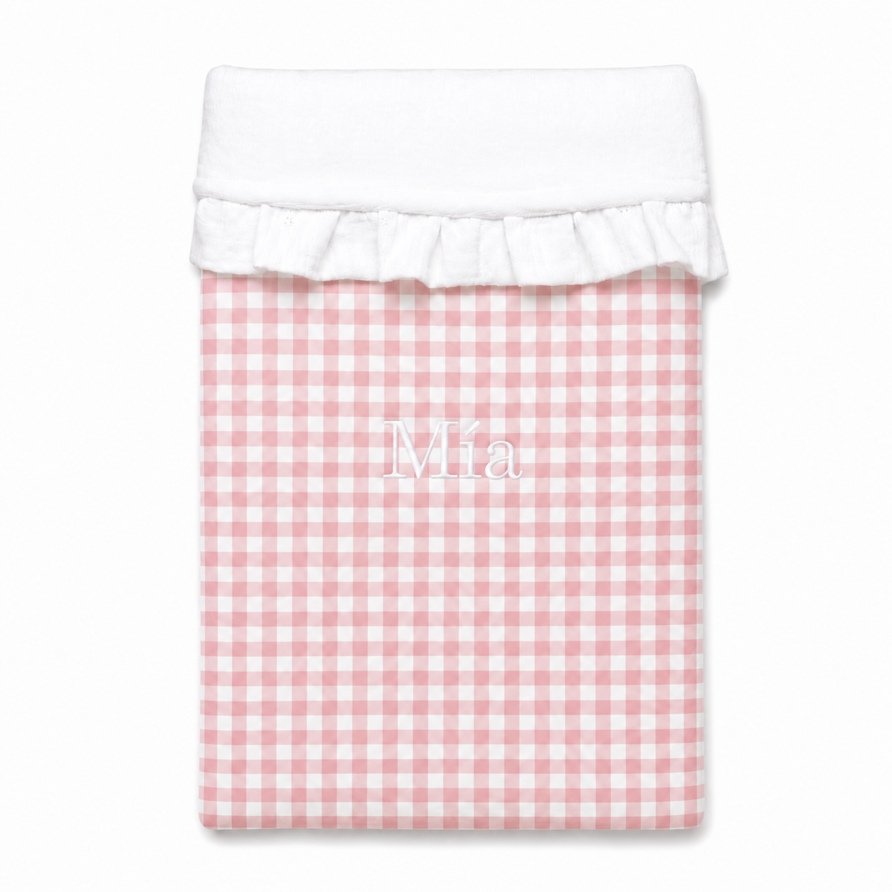 Manta Invierno Personalizada Vichy Rosa