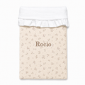 Manta Invierno Personalizada Flores Beige