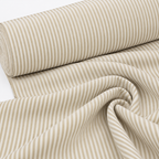 Tela Popelín de Algodón 100% Rayas Beige y Blanco – OEKO-TEX®