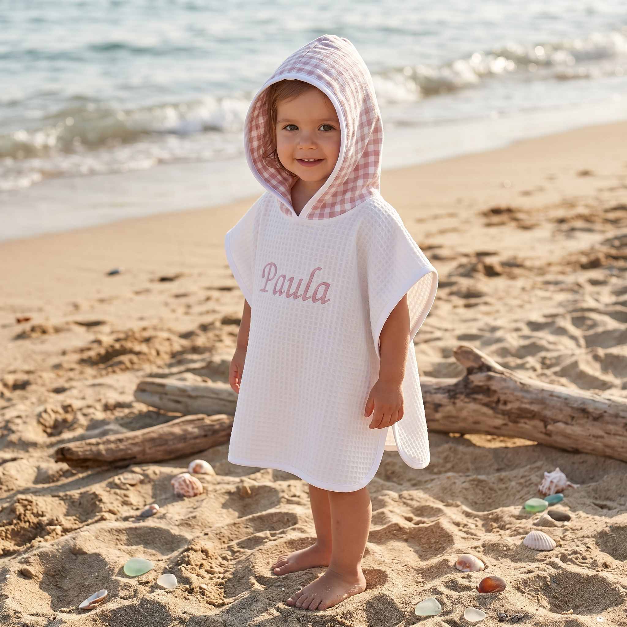 Poncho Vichy Rosa