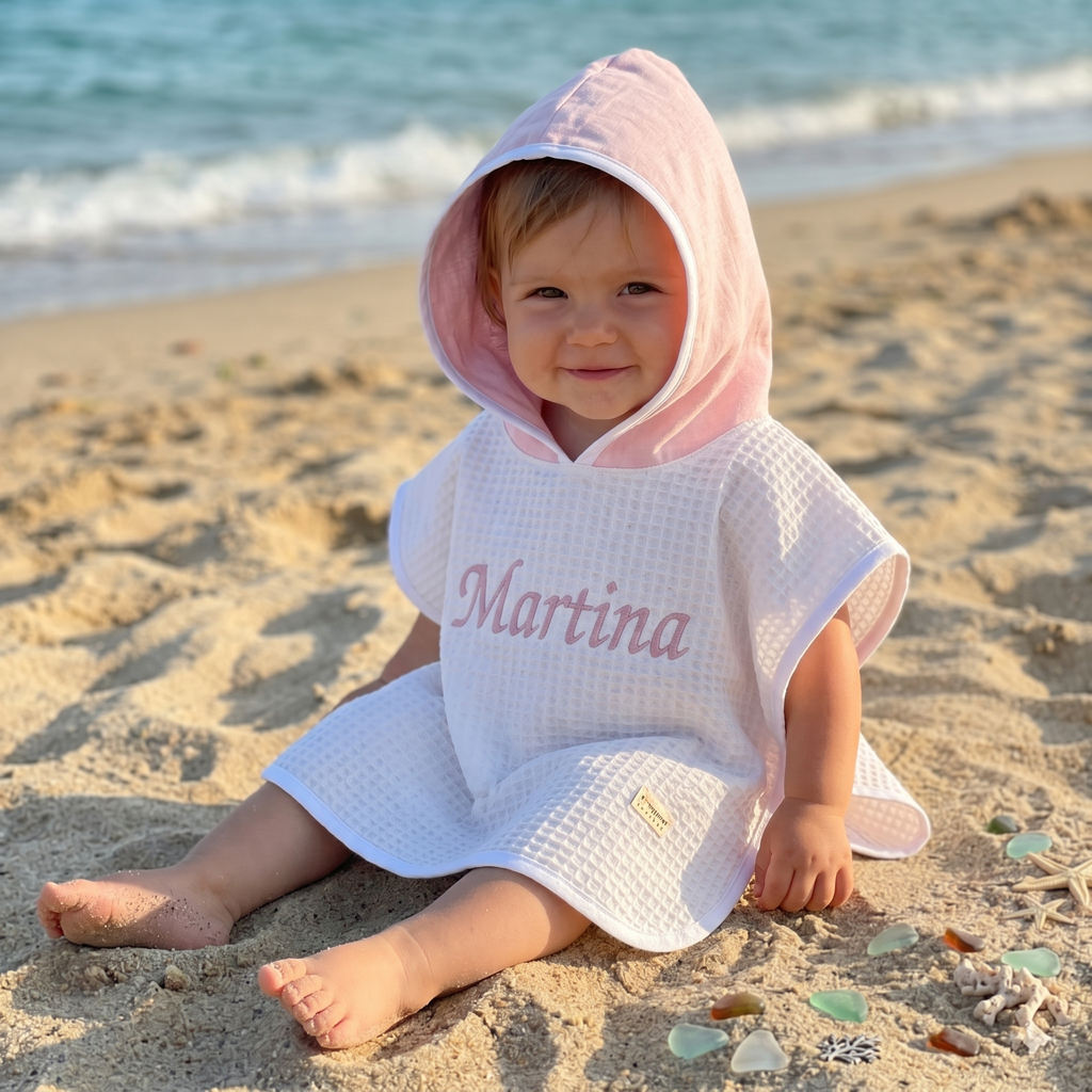 Poncho de Baño hecho a mano y personalizado para Bebés y Niños