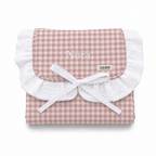Cambiador Impermeable Vichy Rosa Empolvado