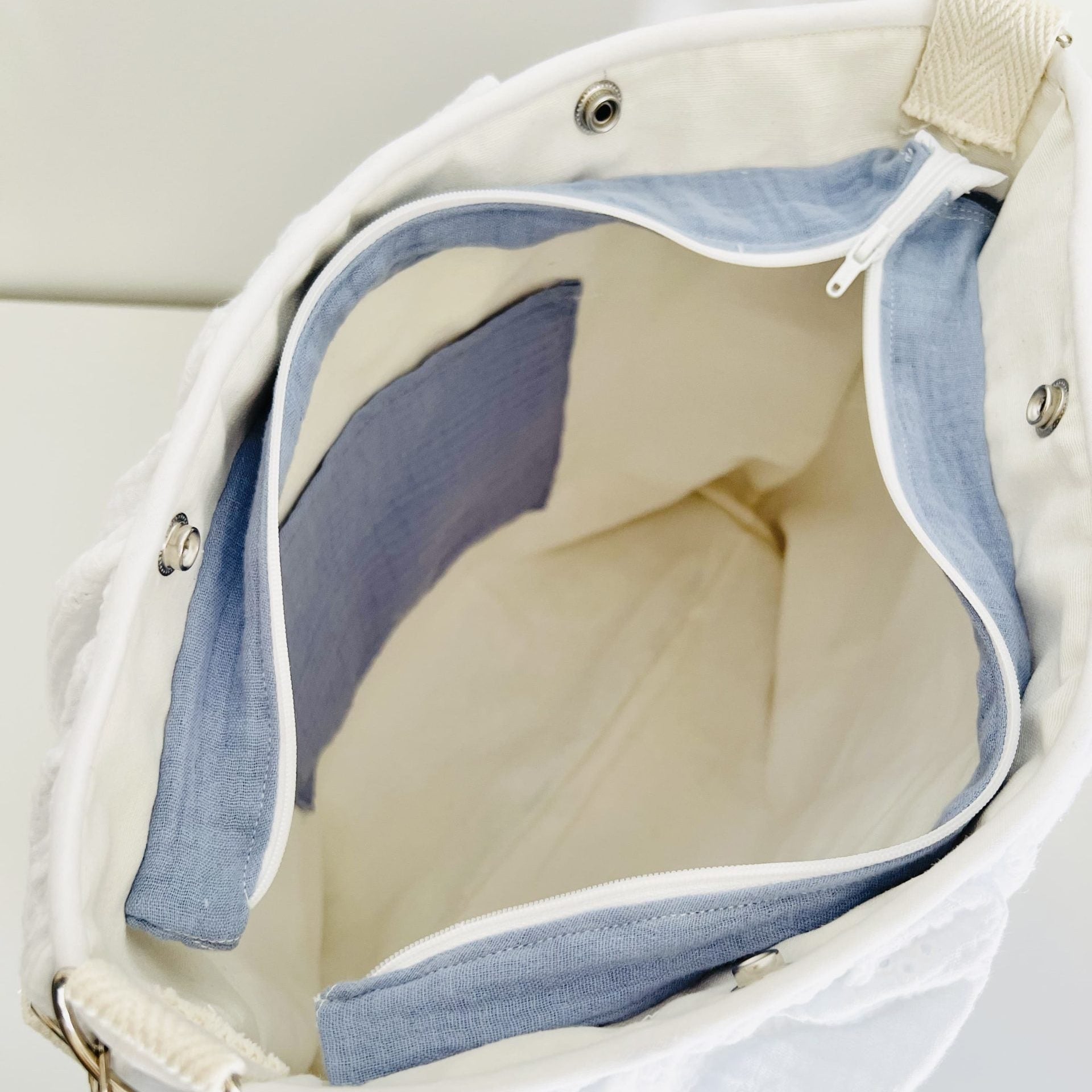 Bolso Bombonera Azul y Blanco