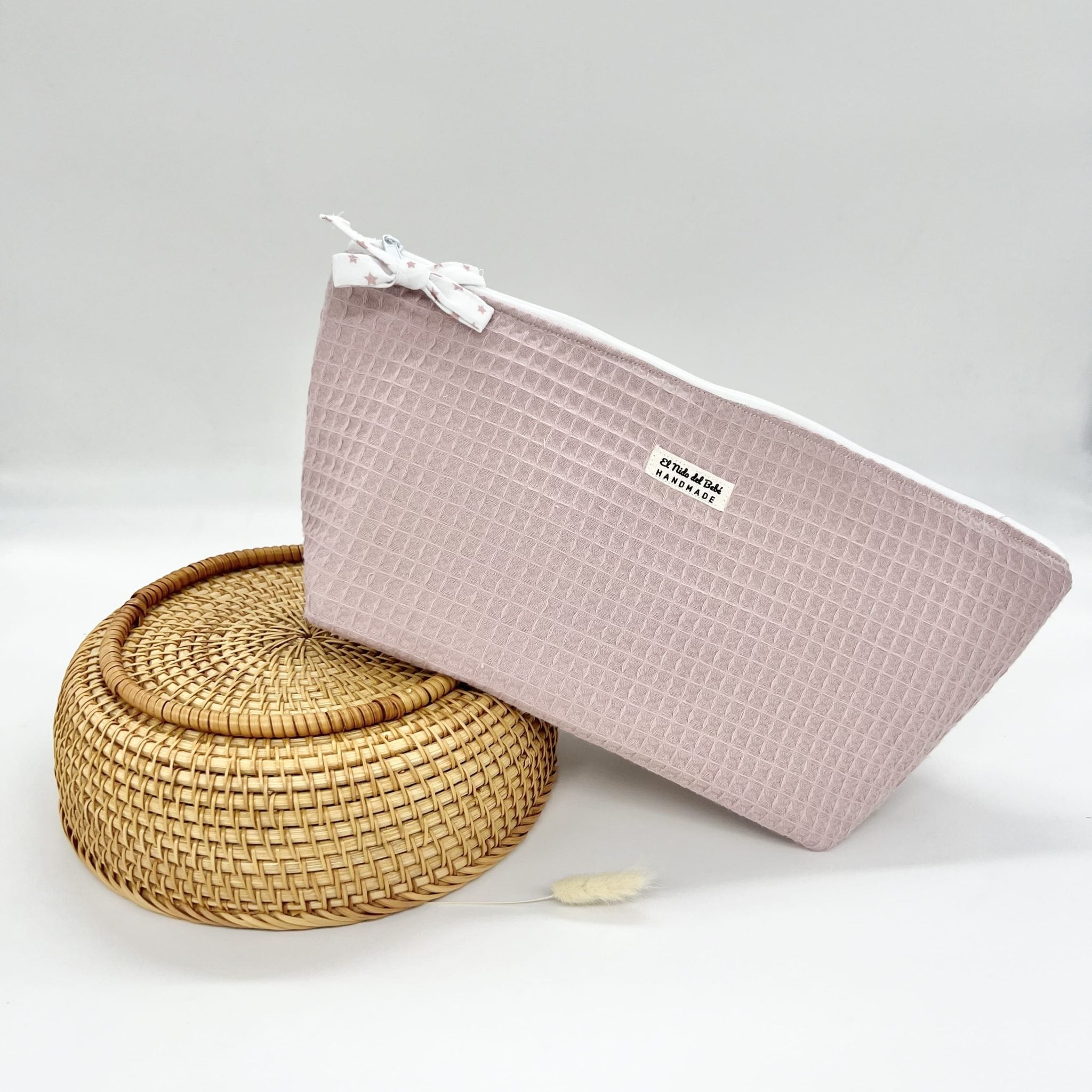 Neceser Impermeable Waffle Rosa Palo