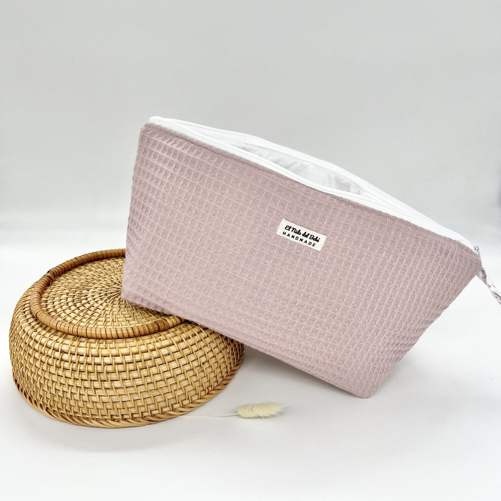 Pack Regalo Bebé Waffle Rosa Palo