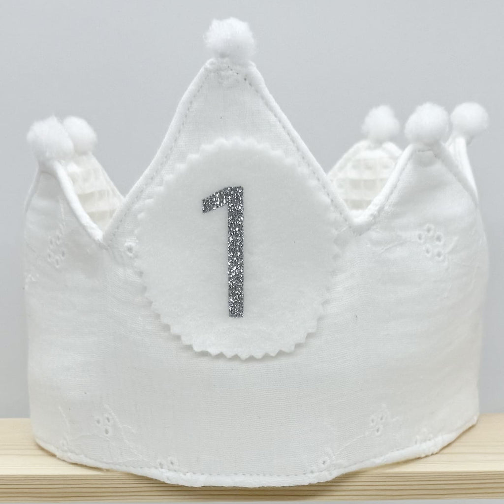 Corona Cumpleaños Personalizada Blanca