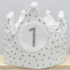 Corona Cumpleaños Personalizada Verde Estrellas